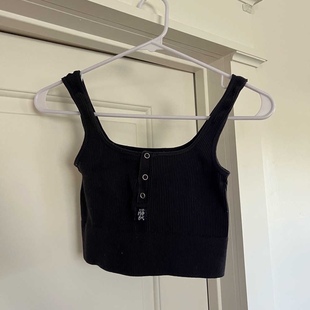 The Little Milk Bar Allie nursing bra, color black, size small/medium